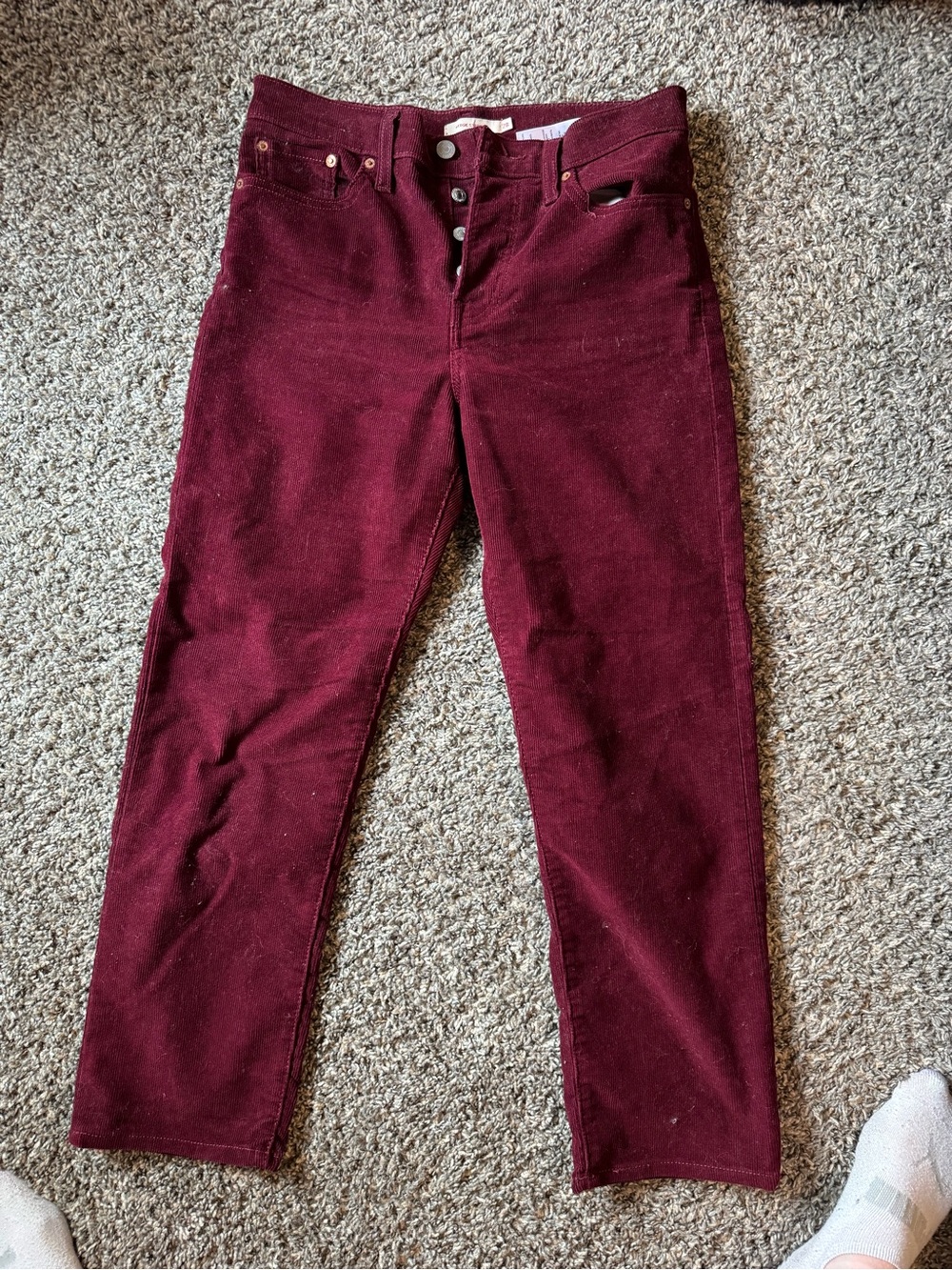 Levi's Women's Burgundy Corduroy Jeans